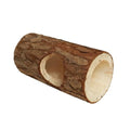 Wood Log Tunnel for Hamsters, Hideout Tube Toy for Pet Rat | Natural Wooden Hide Out, Small Habitat Decor, Small Animals Cage Accessories, for Chinchilla/Gerbil/Syrian Hamster/Guinea Pig