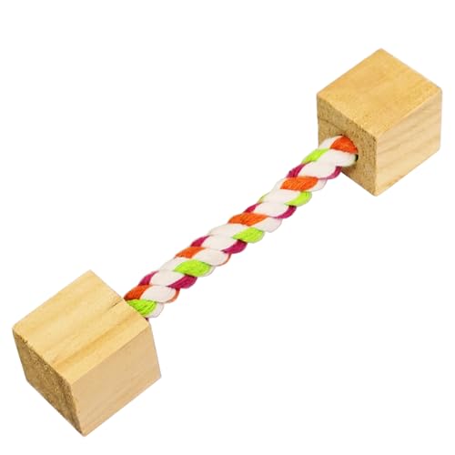 Small Animal Amusement Wooden Villa House Hideouts Playground with Ladder, Fit for Chinchilla, Guinea Pigs, Gerbil, Dwarf Mice, Hedgehog (4 Pcs)