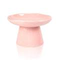 Extra Wide 6.1" Raised Cat Food Bowl, Shallow Ceramic Elevated Cat Feeder, Anti Vomiting, Stress Free, Whisker Fatigue, Pet Food or Water Bowl, Pink - color: Pink-Shallow