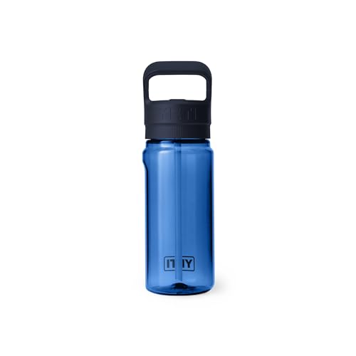 YETI Yonder 600 ml/20 oz Water Bottle with Yonder Straw Cap, Royal Blue - color: Royal Blue, size: 20 Ounces