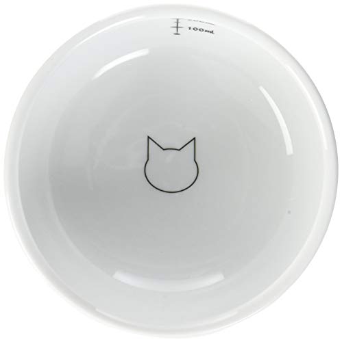 Necoichi Raised Cat Water Bowl, Elevated, with Measurement Lines, Dishwasher and Microwave Safe (Cat, Regular) (Pack of 2) - color: Cat, size: Regular (Pack of 2)