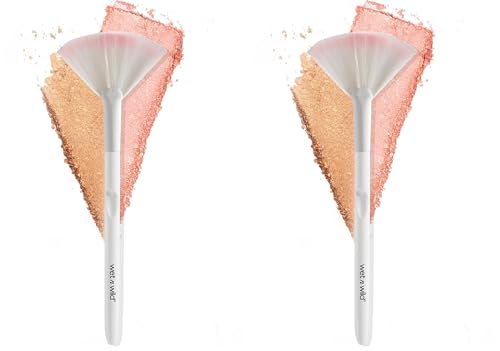 wet n wild Fan Brush, Blending Brush for Highlighter, Blush, & Peel Masks, Ergonomic Handle (Pack of 2) - color: Fan, size: 7.28 in (Pack of 2)