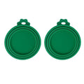 2 Packs Pet Food Cans Lids,Cute Can Lid Dishwasher Safe, Can Covers Most Standard Size Dog and Cat Canned(deep green) - color: deep green