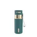 Contigo AutoSeal 16 oz Stainless Steel Vacuum-Insulated Water Bottle with Leakproof Push-Button Spout & Lock, Carry Strap, BPA-Free & Lead-Free, Dishwasher Safe - color: Mineral Teal Champagne, size: 16 Ounces