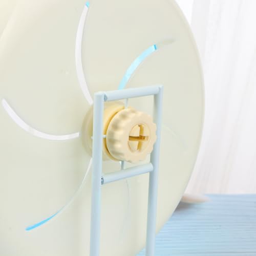 Abaodam Squirrel Exercise Wheel with Stand 22cm Blue Silent Running Wheel for Hedgehogs and Small Animals
