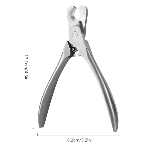 Cat Nail Clipper, Stainless Steels Pet Nail Cutters with Crescent-Shaped Cutter Avoid Overcutting for Dogs Cats Rabbits