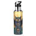 Owl Moon Moth Moon Water Bottle Kids Stainless Steel Water Bottle with Straw Lid, Leak Proof Boys Girls Insulated Tumbler Cup for School 20 oz - color: Multi21