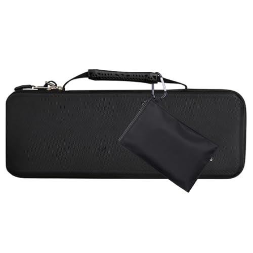 Tourmate Hanging Mouse Pouch for Travel Electronics - Waterproof Nylon Organizer Bag with Carabiner (4.7x3.1in) - Fits Chargers, Makeup, Office Supplies & Gym Essentials (Black)
