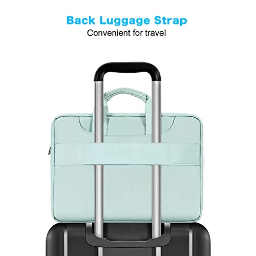MOSISO 360 Protective Laptop Bag 13.3 inch, 13-14 inch Computer Bag | Compatible with MacBook Air 13 inch/Pro 13 /Pro 14, HP,Dell,Notebook, Laptop Carrying Case with Strap&Handle, Mint Green - color: Mint Green, size: 13.3 inch