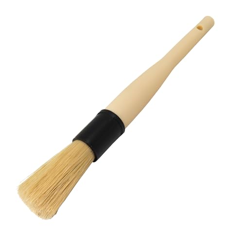 Chemical Guys, Boars Hair Detailing Brush for Wheels, Grilles & Interior | Soft boars-hair bristles gently clean wheels, grilles, emblems and interior surfaces without scratching - style: 1 Pack