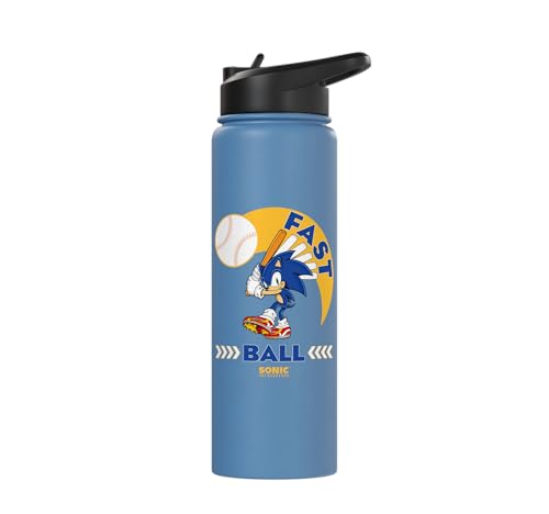 Sonic the Hedgehog - Sonic Fast Ball Stainless Steel Insulated Water Bottle - color: Light Blue