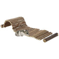 Hamster Bridge,Rat Long Bendy Bridge Wooden Climbing Ladder Cage Accessories for Syrian Hamster Gerbil Mouse Rat, 20.08" L x 5.91" W