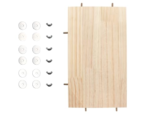 21.7 × 13.8 Inches Large Bird Perch Stand Platform, Natural Wooden Small Animals Cage Accessories, Rectangle Stand Perch Shelf for Parrot Parakeet Cockatiel Rat Hamster Guinea Pig Conure Chinchillas - size: 21.7 × 13.8 Inches Natural