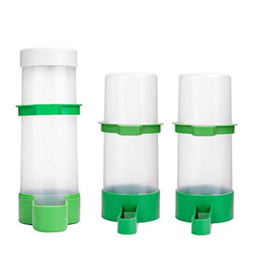 Bird Feeder, Bird Water Dispenser for Cage, XISTEST 2PCS Automatic Bird Water Feeder with 1PCS Food Feeder for Cage Pet Parrot Budgie Lovebirds Cockatiel (2pcs 140ml + 1pcs 150ml) - size: 2pcs 140ml + 1pcs 150ml