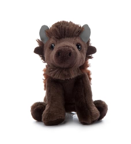 The Petting Zoo Bison Stuffed Animal Plushie, Gifts for Kids, Wild Onez Babiez Zoo Animals, Bison Plush Toy 6 inches - color: Bison