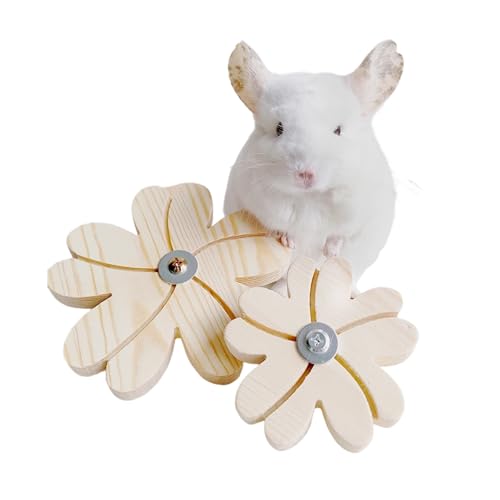 Chinchilla Chew Toys - Natural Wood Rotating Cage Accessories for Teeth Grinding | Interactive Hanging Exercise Toy with Safe Chew Design | Chinchilla Cage Toys for Playtime & Dental Health (Upgraded) - color: 1
