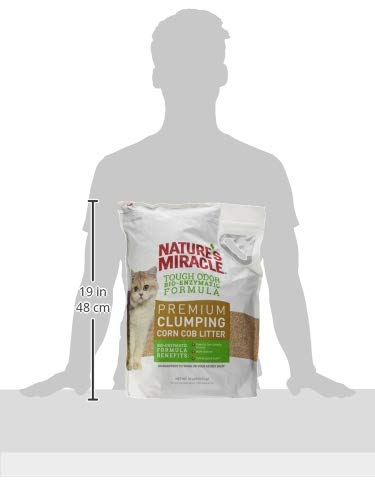 Nature’s Miracle Premium Clumping Corn Cob Litter, 10 Pounds, Made with Real Corn Cob for Fast-Clumping Litter for Multi-Cat Households (Pack of 2) - size: 10 lb (Pack of 2)