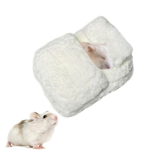 Hamster Mini Cotton Sofa Chair, Small Animal Blue Red Bed Cozy with Pillow, Cage Decor Photo Toys, Relax Habitat House Accessories, Sleep Pad Rest Nest for Hamster, Mice (White) - color: White
