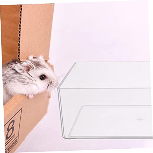 GALPADA Transparent Hamster Bathtub Compact Bathroom for Daily Use Wear Resistant Sand Bath Box for Hamsters Chinchillas Gerbils Small Pets Easy to Clean Accessory