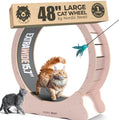 Pink 48'' XL Cat Wheel – Safe, Quiet & Stable Exercise Wheel for Large Indoor Cats up to 45 lbs – 15.7'' Extra-Wide Surface Fits 2 Cats Side by Side & Prevents Wobbling, 1-Year Warranty - color: Pink