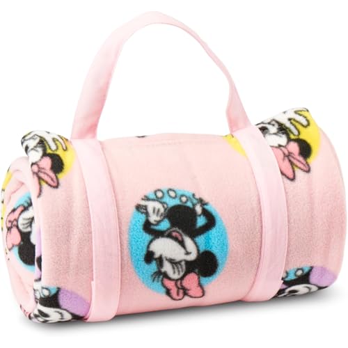 Minnie Mouse Sleeping Bag Set - Bundle with Soft Disney Slumber Bag with Pillow Plus Stickers, More for Kids, Girls | Minnie Sleeping Bag 27" x 55"