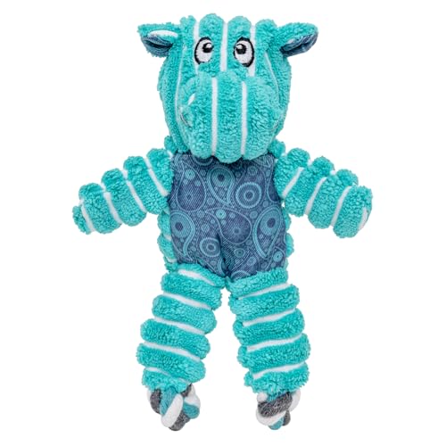 KONG Floppy Knots - Durable No‑Stuffing Squeaky Rope & Plush Dog Toy - for Teething, Playing (Hippo, X-Small) - color: Hippo, size: X-Small