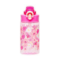 Zak Designs Flower Power Sage 16oz Leak-Proof Straw Kids Water Bottle - color: Flower Power, size: 16 Ounces