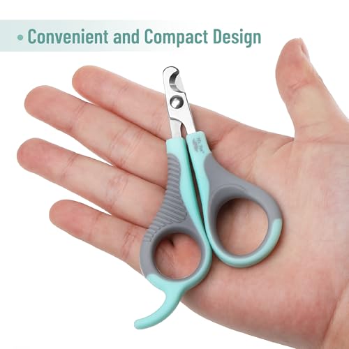 Mr. Pen- Cat Nail Clipper, Stainless Steel | Professional Sharp Cat Claw Trimmer for Small and Medium Cats, Pet Nail Clipper with Sturdy Non Slip Handle - color: Blue & Gray