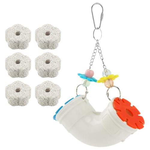 Rat Enrichment Toys, Wide Opening Rat Foraging Kit, Slow Feeder Hanging Fancy Mice Cage Accessories Puzzle Toy More Healthy, Easy-Clean Cage Accessories for Mice & Parrots