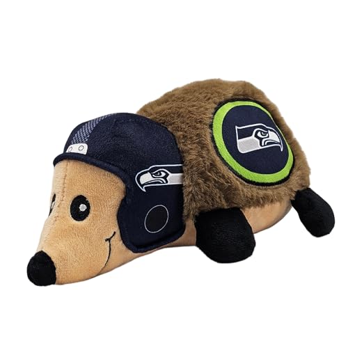 NFL Seattle Seahawks Plush Hedgehog Toy for Dogs & Cats, Cool Soft Pet Toy for Fun and Interactive Play, Dog Chew Toy with Squeaker, Licensed Hot Pet Toy - color: Seattle Seahawks