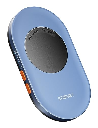 Undetectable Mechanical Mouse Jiggler, Ultra-Slim Mouse Mover, with Random Interval Timer, Driver-Free Mouse Wiggler Shaker Silently（Dark Blue） - color: Dark Blue