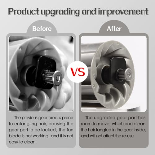 Upgraded Pet Hair Power Brush Tool Attachment for Shark Navigator Lift-Away Deluxe Upright NV360 NV350 NV352 NV356E NV370 NV22L UV420 UV410 UV440 Vacuum Replacement Parts Numbers 119FFJ Gray