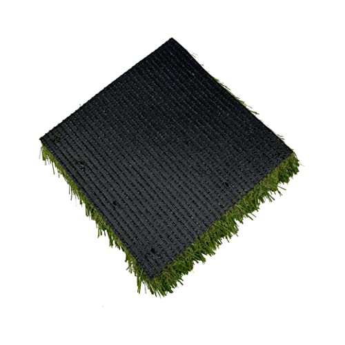 KuGuo Artificial Grass Mat, 12 x 12 in, Buffalo Grass | Flexible turf square for pet areas, crafts, plant displays and tabletop décor, trim to fit for indoor or outdoor projects