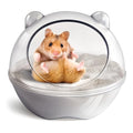 Hamster Bathtub,Hamster Bathroom,Sand Bath Container,Hamster Toilet and Sandbox Dust Bathtub,Hamster Bed,Sand Bath Box for Hamster Cage Accessories (S 4.4x4.4x3.5 inch) - size: S 4.4x4.4x3.5 inch