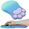 L-SPOUTTO Ergonomic Mouse Pad with Wrist Rest,Cute Mouse Pad Wrist Support | Cat Paw Comfortable Massage Design,Computer Pain Relief Mousepad with Non-Slip PU Base for Desk Laptop Gaming,Purple&Green - color: Purple & Green