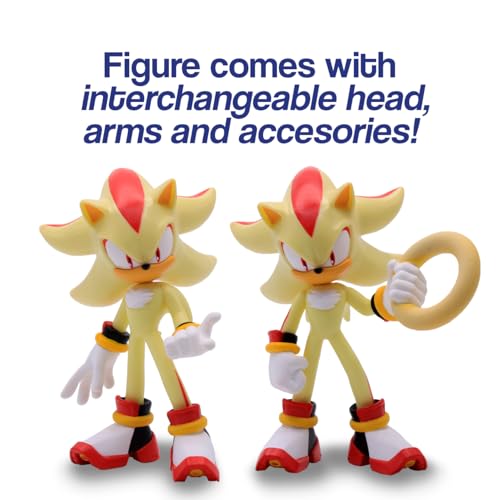 Just Toys LLC Sonic The Hedgehog Action Figures (Super Shadow S3) - style: Super Shadow S3