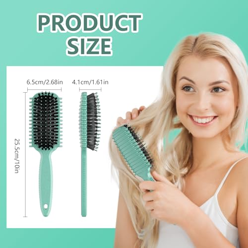 Curl Defining Brush, Curly Hair Brush, Slick Back Hair Brush, For Combing and Shaping Curls in All Hairstyles to Reduce Pulling (Green) - color: Green