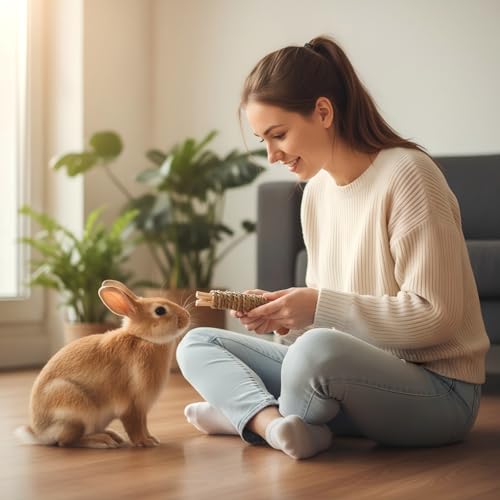 15pcs Rabbits Chew Toy,Sweet Bamboo Chew Stick for Small Animals | Natural Seagrass Sweet Bamboo Chew Stick For Guinea Pigs Chinchillas Hamsters Rats, Bunny Cage Enrichment