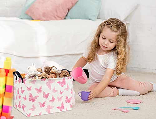 Rectangular Butterfly Basket Kids Baby Storage Basket Cute Toy Storage Bin Organizer Shelf Boom Room Decor(Butterfly) - color: Butterfly