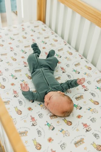 Copper Pearl Premium Fitted Knit Crib Sheet/Toddler Sheet CoComelon Friends - color: Cocomelon Friends
