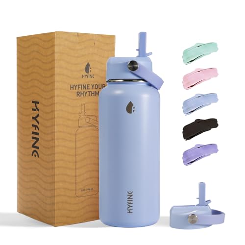 32oz Insulated Stainless Steel Water Bottle with Straw Lid Lager Capacity - color: Blue