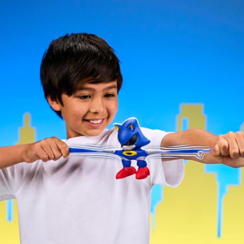 Goo JIT Zu Metal Sonic, Squishy Stretchy Action Figure, Sonic Toys | Over 4 in. tall with goo filling and stretchable arms that extend up to 16 in. for squeeze toys play - style: Metal Sonic