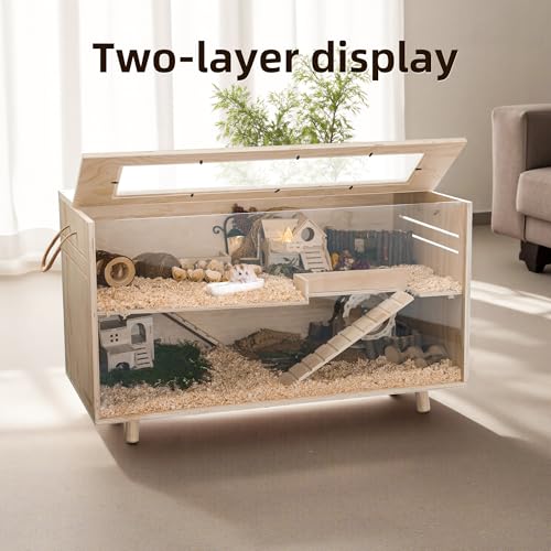 Pine Small Animals Houses&Habitats Chewproof, 40" Pine Guinea Pig Cage Hamster Cage for Small Animals (40" Large, Short-Legged Stick) - size: 40.0"L x 20.0"W x 20.0"H