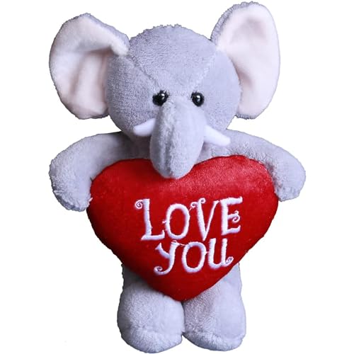 Elephant Stuffed Animal 8 Inches Surprise valentines day stuffed animals Hideaway Spring Inspired Gift for Girls and Boys Birthday, Valentine’s day, Easter day (Elephant stuffed animal) - style: Valentine Elephant Stuffed Animal