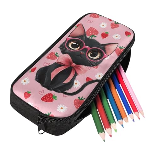 Elegant Cat Girls Bookbag with Lunch Box Adjustable Water Bottle Cover and Floral Pencil Case 4-6 Years Old Kids 4 in 1 Set 6Th Grade Lightweight Backpack for School/Sports - color: Elegant Cat