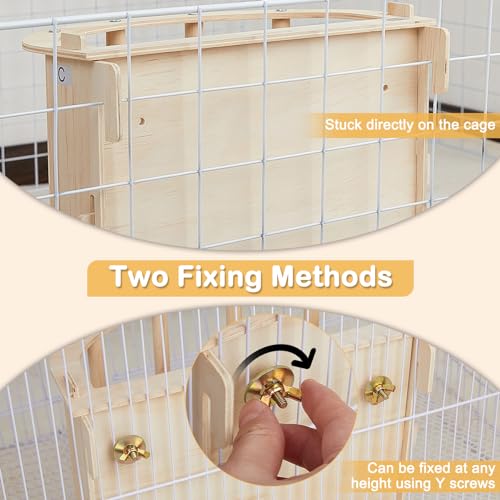 Unicorn Catcher Wooden Guinea Pig Hay Feeder, Large Hanging Rabbit Rack | Bunny Hay Holder Featuring A Large Capacity Wooden Design For Organized Feeding In Chinchilla And Ferret Cages - size: 1 PACK