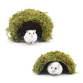 Hamster Hideaway/Hideout,Mossy Cave Hide,Hamster House/Hides,Hamster Cage Accessories for Gguinea Pig/Hedgehogs/Gliders/Rats/Mice and Other Small Animals(Set) - size: Cave, Set