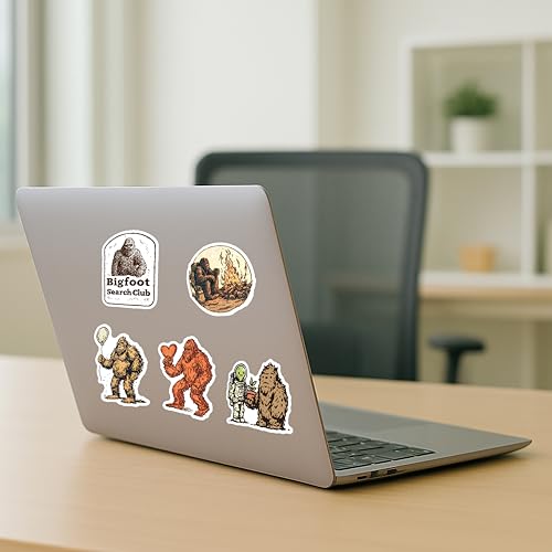 100 PCS Bigfoot Stickers Pack – Waterproof Bigfoot Decals for Water Bottles, Laptops, Phones, Notebook, Cars – Cool Vibrant Graphics for Bigfoot Enthusiast - color: Bigfoot