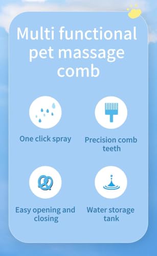 Pet Grooming Steam Brush, Pet Spray Hair Removal Comb, Anti-Static, Rechargeable, Comfortable Grip, for Dogs & Cats, Spray Hair Removal Comb, Steam Brush for Shedding & Grooming, Green - color: Green