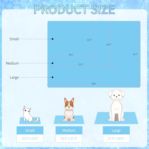 Summer Pet Cooling Mat - Cat Dog Cushion Pad Sleeping Cool Castle Comfortable Soft for Pets Kids and Adults (Blue Castle, S) - color: Blue Castle, size: S: 15.5'' x 19.5''
